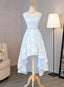 Lovely Light Blue High Low Prom Dress , Cute Prom Dresses