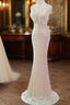 Lovely Sequins Mermaid V-Neckline Straps Prom Dress, Sequins Long Prom Dresses