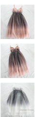 Lovely Tulle Gradient Cute Straps Women Dress, New Fashion Dress