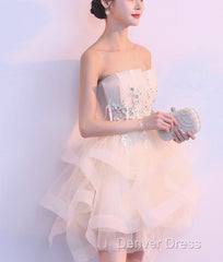 Lovely Tulle Short Party Dresses, Cute Teen Junior Prom Dresses