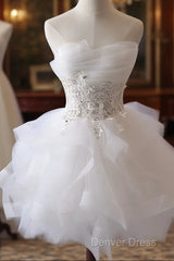 Lovely Tulle Short Party Dresses, Cute Teen Junior Prom Dresses