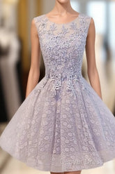 Lovely Vintage Sleeveless Full Floral Prints Appliques Clairvoyant Outfit Lace Up Back Homecoming Dresses