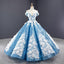 Luxurious Ball Gowns Off The Shoulder Appliques Sequin Prom Dresses