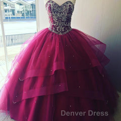 Luxurious Crystal Beaded Bodice Corset Organza Layered Quinceanera Dresses