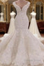 Luxurious Off the Shoulder Mermaid Wedding Dresses New Arrival Lace AppliquesBridal Gown