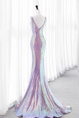 Luxurious Shiny Long Sequin Prom Dresses