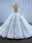 Luxury Dubai Sequins Long Sleeve Crystal Wedding Dresses