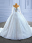 Luxury Heavy Beading Sequins Long Sleeve Wedding Dresses