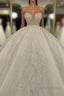 Luxury Long Ball Gowns Sweetheart Glitter Wedding Dresses