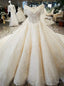 Luxury Off The Shoulder Ball Gowns Ivory Long Train Haute Couture Wedding Dresses