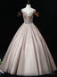 Make Your Prom a Dream Coffee Color Ball Gowns Tulle See Through V Neck Quinceanera Dresses