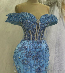 Mermaid Evening Dress Beaded Formal Prom Gown