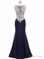 Mermaid Prom Women Dresses Illusion Back