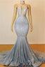 Mermaid Halter Sleeveless Floor Length Prom Gown
