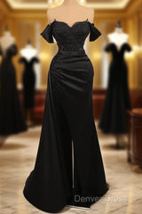 Mermaid Satin Split Dresses With Lace Corset