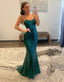 Mermaid Spaghetti Straps Sequin Prom Dresses