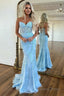 Mermaid Strapless Lace Prom Dresses With Appliques