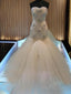 Mermaid Sweetheart Beading Chapel Train Tulle Wedding Dresses