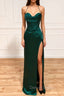 Mermaid Sweetheart Neck Green Long Prom Dresses, Green Formal Evening Dresses