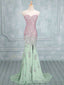Mermaid Sweetheart Neck Colorful Long Prom Dress