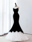 Mermaid Velvet Black Long Prom Dress, Black Long Prom Dresses