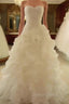 Mermaid Wedding Dresses Sweetheart Organza Ruffles Train