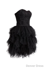 Mini Princess Strapless Homecoming Dresses Short Prom Dresses