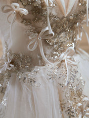 Mini/Short Light Champagne Prom Dress, Short Puffy Homecoming Dresses