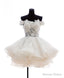Mini Tulle Lace Short Prom Dress, Lace Cute Homecoming Dresses