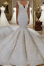 Modern Mermaid Lace Wedding Dresses Online Straps Luxurious Bridal Gown with Long Train