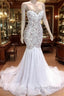 Modern Straps Mermaid Appliques Wedding Dresses Ruffless Bridal Gowns