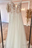 Modern Sweetheart Long V Neck Sleeveless Lace Wedding Dresses Online
