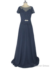 Mother Of The Bride Dresses with Short Sleeve A Line Cap Sleeves