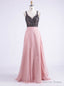 New Arrival Sweetheart Spaghetti A Line Open Back Chiffon Beading Prom Dresses