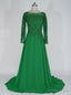 New arrivals Long Lace Appliques Beaded Prom Dress Mother of the Bride Dresses