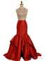 New Style Red Satin Backless Prom Dresses Prom Gown