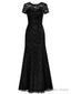 Noble Scoop Neck Short Sleeves Lace Mermaid Mother Of The Bride Dresses
