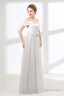 Off Shoulder Gray Prom Floor Length Prom Dresses