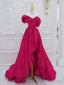 Off Shoulder High Low Prom Dress, High Low Prom Dress Homecoming Dresses