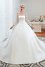Off Shoulder Lace Satin Wedding Dresses with Sleeves
