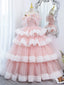 Off Shoulder Pink Long Prom Dress, Ball Gowns Pink Sweet 16 Dresses