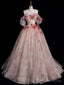 Off The Shoulder A Line Prom Dress Tulle Prom Dresses