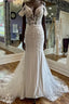 Off The Shoulder Appliques Straps Sweeping Long Wedding Dresses