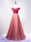 Off the Shoulder Burgundy Gray Lace Prom Dress, Wine Red Grey Lace Prom Dresses