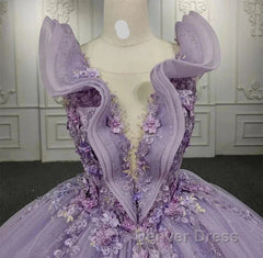 Off-The-Shoulder Deep V Neck Long Wedding Dresses With Applique