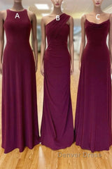 Off-The-Shoulder Floor Length Chiffon Long Bridesmaid Dresses