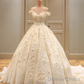Off The Shoulder Lace Wedding Dresses Ball Gown