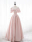 Off the Shoulder Light Pink Prom Dress, Off Shoulder Light Pink Prom Dresses