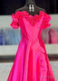 Off the Shoulder Long Prom Dresses with Rose Neck Straps