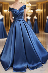 Off the Shoulder Long Prom Dresses, Off Shoulder Formal Evening Dresses